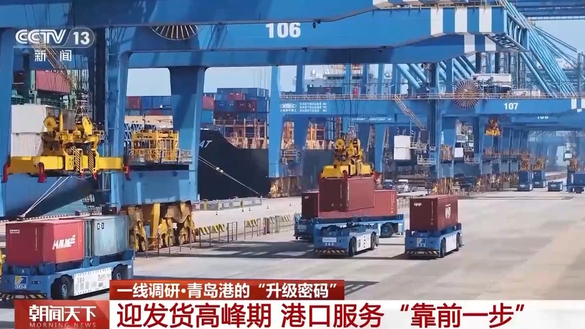 开云网站：一线分钟青岛港科技升级货物“秒通关”(图7)